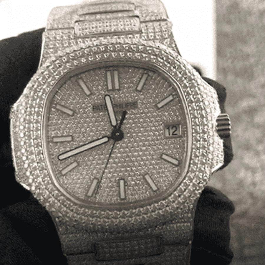 Patek Philippe Nautilus “Iced Out” 5719/10G Authentic Copy 1:1