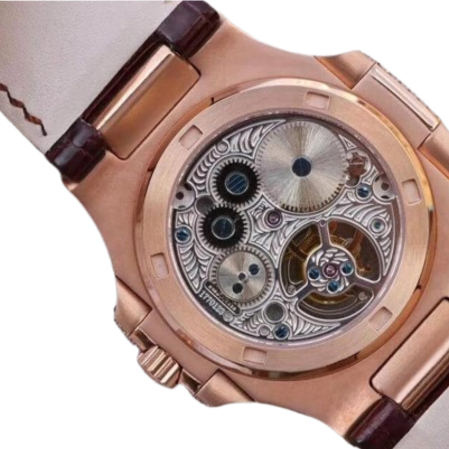 Patek Philippe Nautilus 5711 Tourbillon “Jumbo” Rose Gold Top Grade Clone 1:1