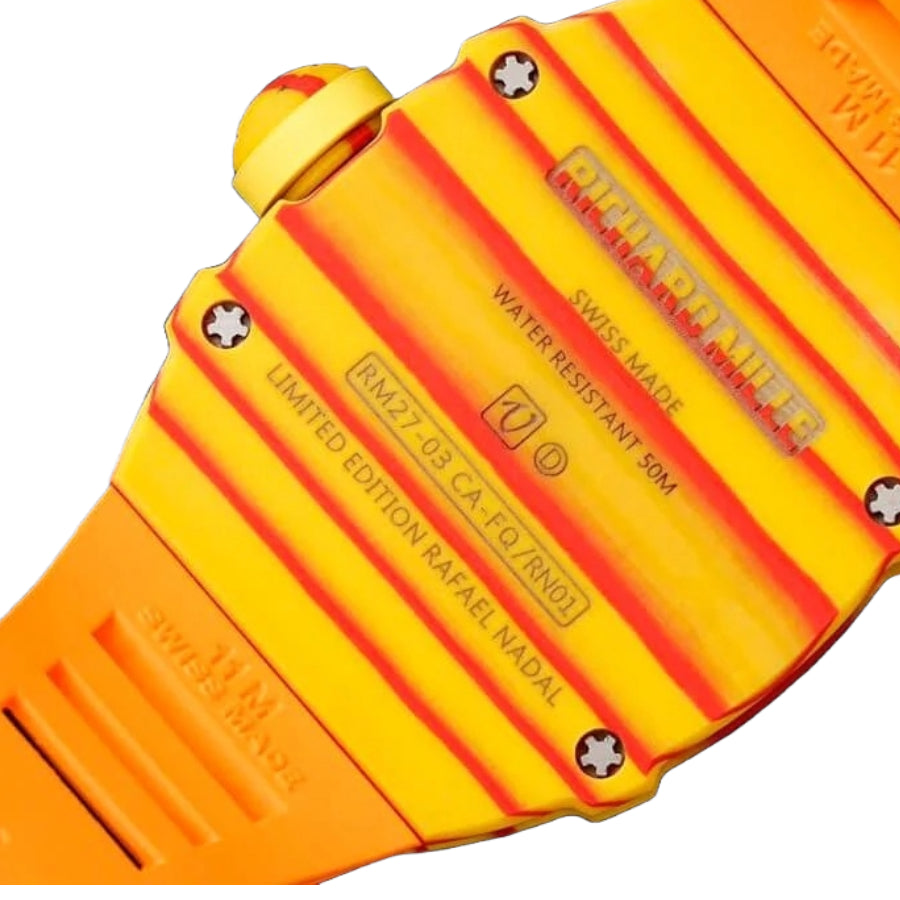 Richard Mille RM 27-03 Tourbillon "Rafael Nadal" Yellow Perfect Duplicate 1:1