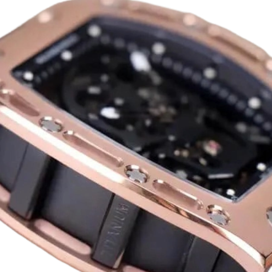 Richard Mille RM 52-01 Tourbillon "Skull" Dial Rose Gold Detailed Replica