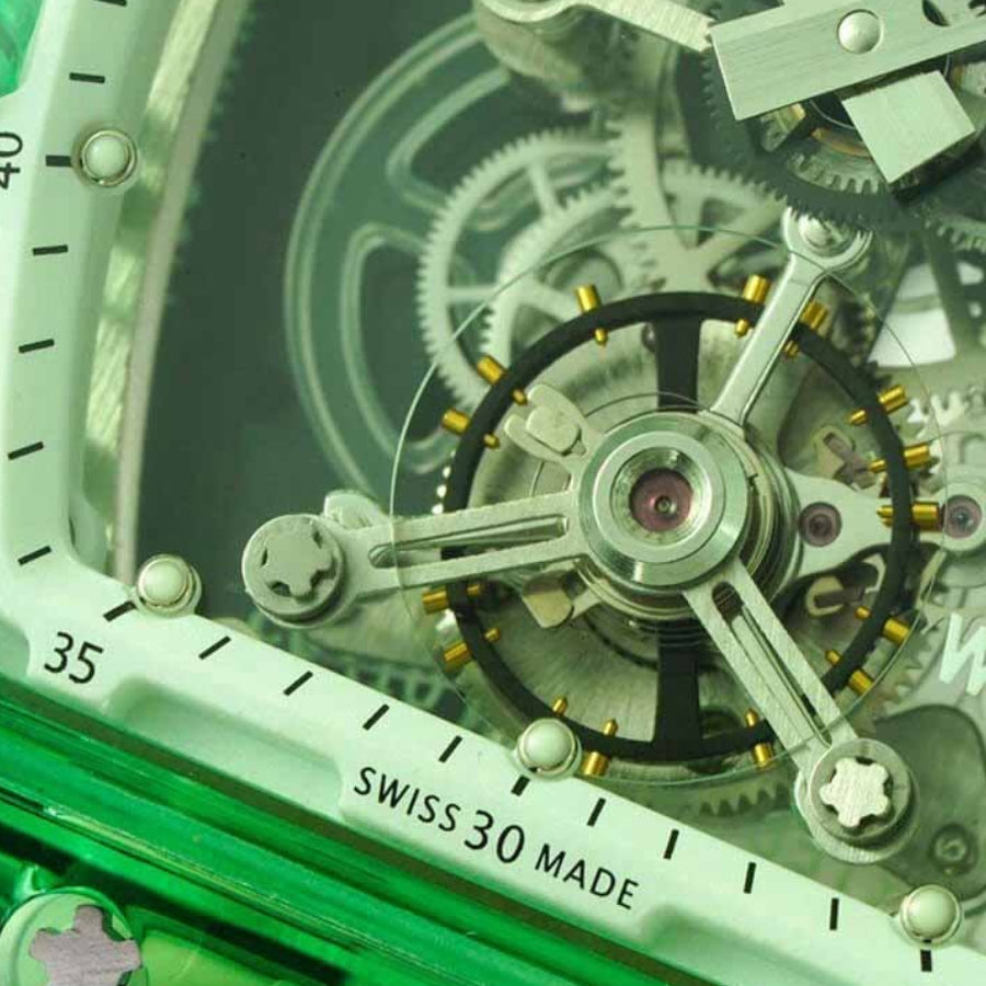 Richard Mille RM 56-01 Tourbillon Green Transparent Superior Replica